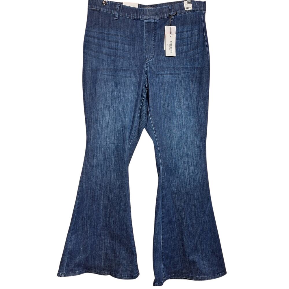 Judy blue pull on super flare jeans NEW plus size stretch trendy high rise blue
